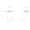 Can 50 Recessed 3000K - Matt Black