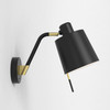 Edward Wall Switched - Matt Black / Matt Gold