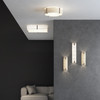 Elba 600 Wall - White Fabric / Bronze