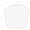 Nara Taper Ribbed Glass - Smoke