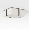 Elba Square 350 - White Fabric