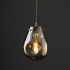 Europa 1 Light Pendant in Chrome Metallic Glass & Chrome Plate