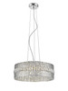 Circular Pendant Light in Chrome - 7-light G9 with Crystal Accents  