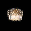 Modern Flush Crystal Chandelier in Black - 10 X E14 Lamps