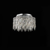 Elegant Flush Crystal Chandelier in Gold and Chrome - Dimmable, 6 X E14