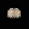 Elegant Flush Crystal Chandelier in Gold and Chrome - Dimmable, 6 X E14