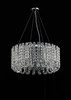Adjustable Hanging Chandelier in Chrome - Dimmable, 8 Light E14