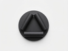 Matt black 3-light round LED ceiling spotlight — overhead view showing triangular head arrangement
