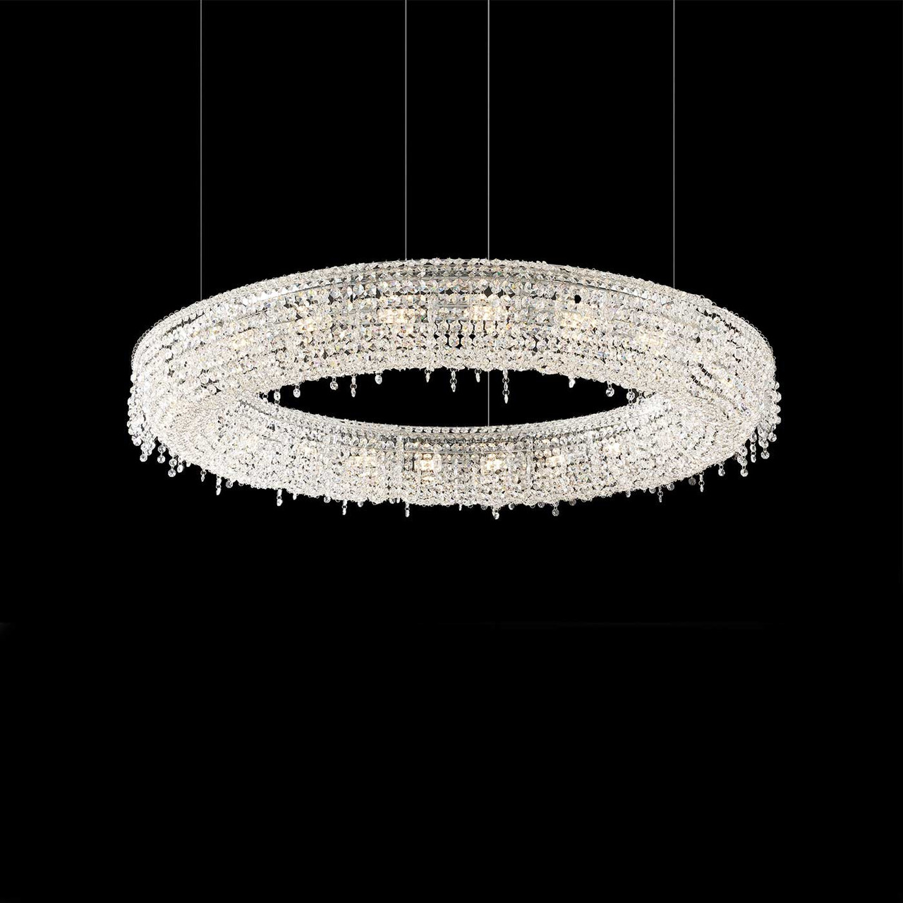 crystal round pendant light