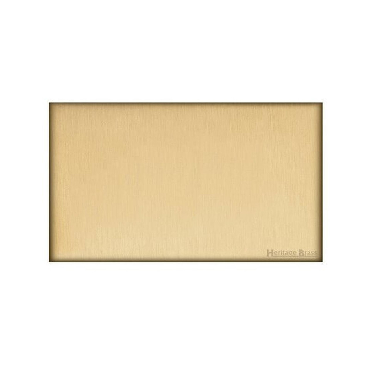 Windsor Range Double Blank Plate in Matt Antique Brass - Black