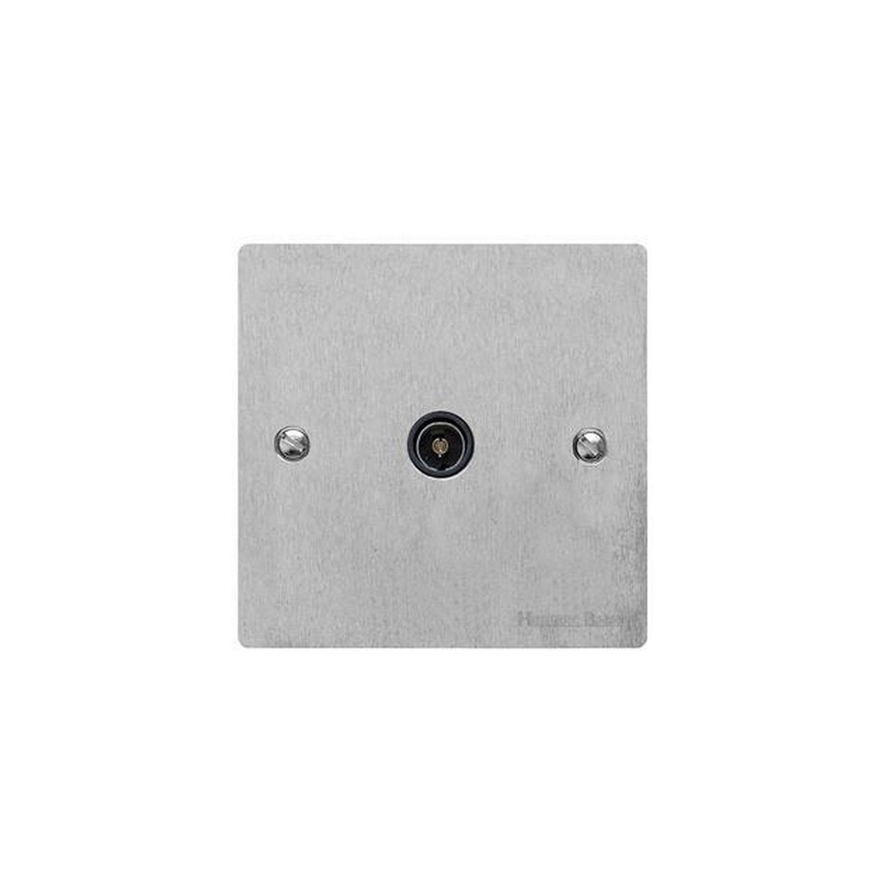 Elite Flat Plate Range 1 Gang Isolated TV Coaxial Socket in Satin 