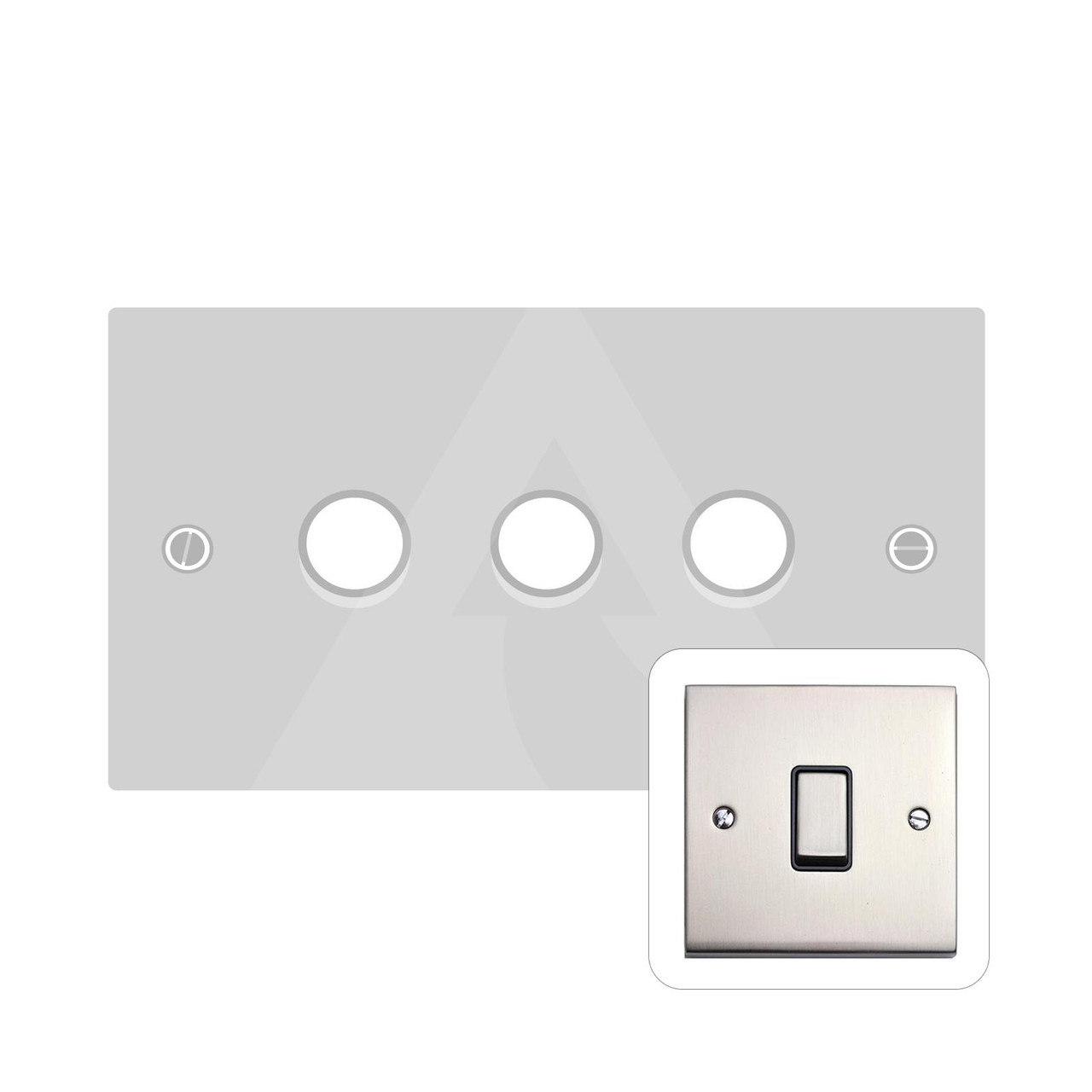 Richmond Elite Low Profile Range 3 Gang Dimmer (400 watts) in 