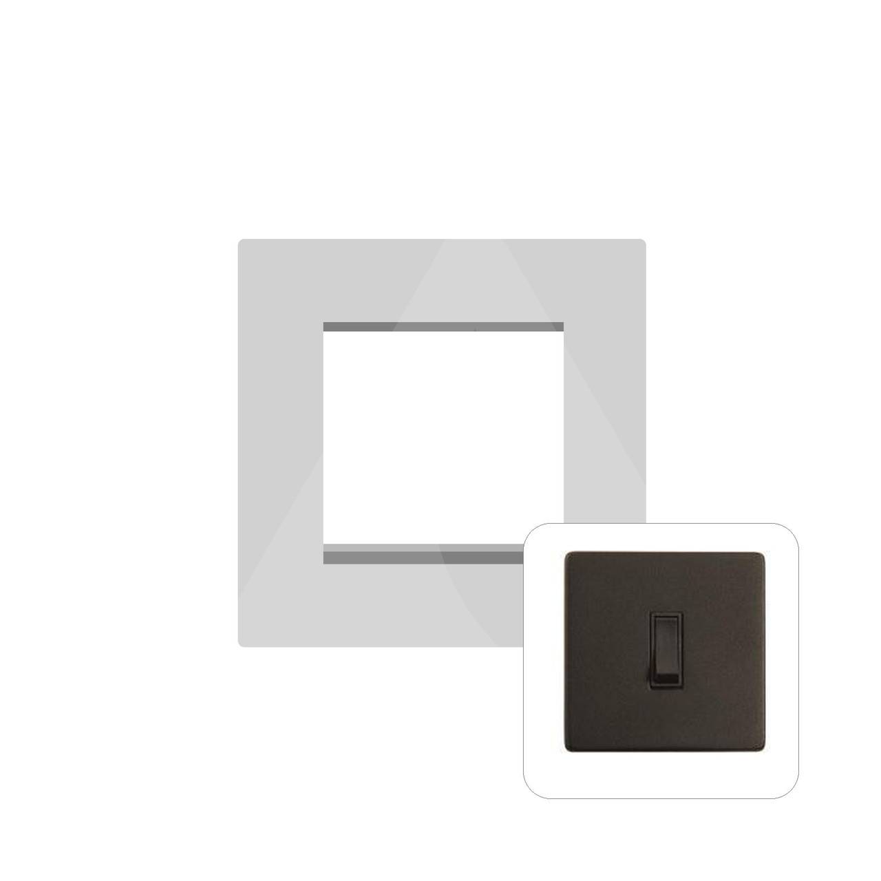 Euro Plate Module 2 Module Euro Plate in Matt Black | Arrow Mode Range