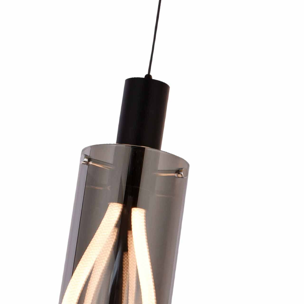 Smoky LED Tube Pendant Light LED Pendant Lights