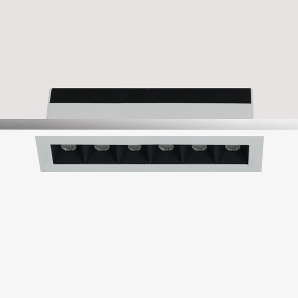 Square LED Downlight in Matt White