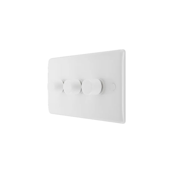 200W Triple Gang Dimmer in White