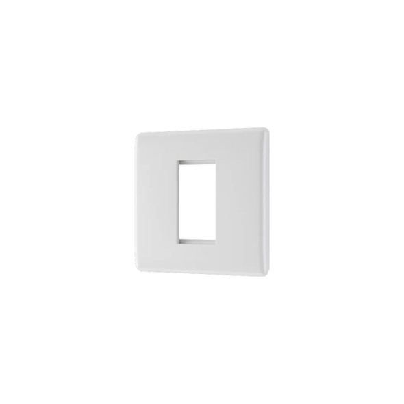 Square Moulded 1 Module Euro Front Plate