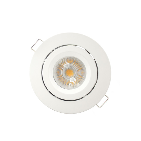 ELAN8T-3K-WH Tiltable 8w Dimmable COB LED Downlight Fire Rated in White 3000K