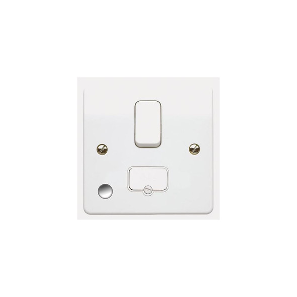 Logic Plus K1030 13 Amp Switched Fused Spur Connection Unit with front Flex Outlet in White