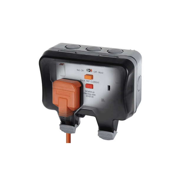 Double Switched RCD Protected 13A Outdoor Socket Double Switched RCD Protected 13A Outdoor Socket