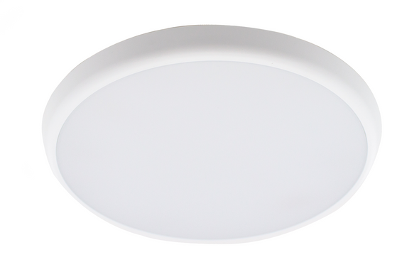 White Slim LED flush light. Bathroom Lighting. Interior Lighting.