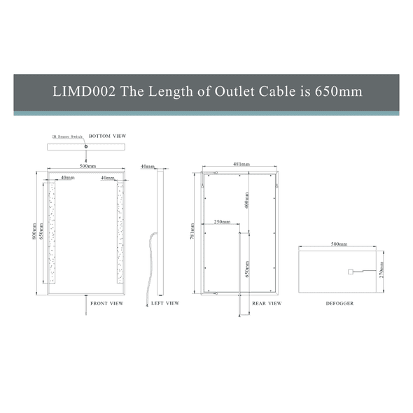 Bern Illuminated Mirror IP44/ IR Motion Sensor CCT