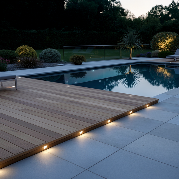 Decking Lights by the pool