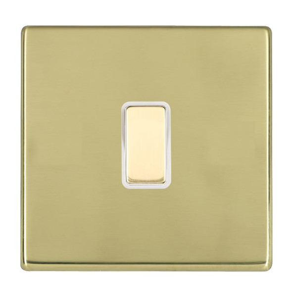 Hartland CFX Polished Brass 1x250W/210VA Resistive/Inductive Trailing Edge Touch Master Multi-Way Dimmer Polished Brass/White