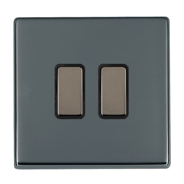 Hartland CFX Black Nickel 2x250W/210VA Resistive/Inductive Trailing Edge Touch Master Multi-Way Dimmers Black Nickel/Black