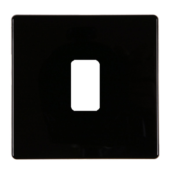 Hartland CFX Colours Grid-IT Jet Black 1 Gang Grid Fix Aperture Plate with Grid