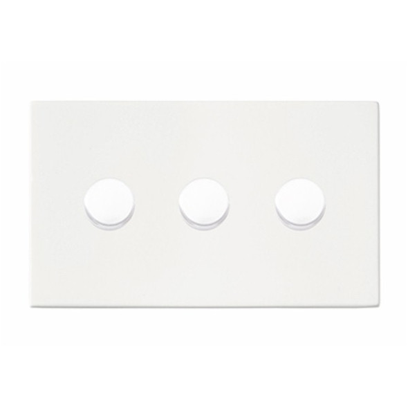 Hartland CFX Primed White 3g 100W LED 2 Way Push On/Off Rotary Dimmer White