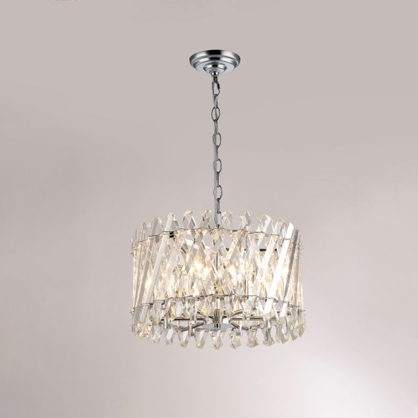 Elegant Crystal Chandelier in Gold 8 Lamps