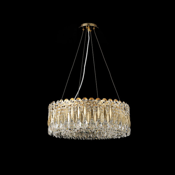 Crystal Chandelier in Gold 10 Lamps G9