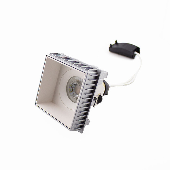 Fixed Square Trimless Recessed Downlight Matt White GU10 50w