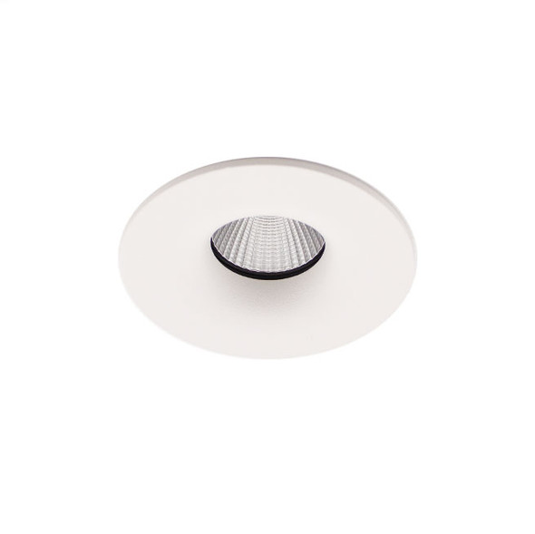 Fixed 10W Dimmable LED Downlight 3000K IP65 & Fire Rated in Matt White Low Profile
