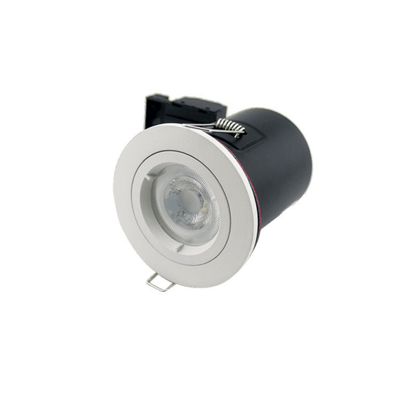 Fire Rated GU10 Downlight IP20 – White Fitting, Fixed Trim