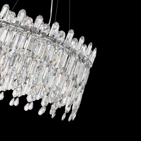 Crystal chandelier in Polished Chrome Crystals