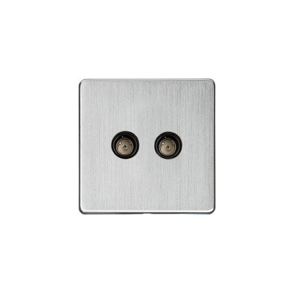 2 Gang TV Socket 