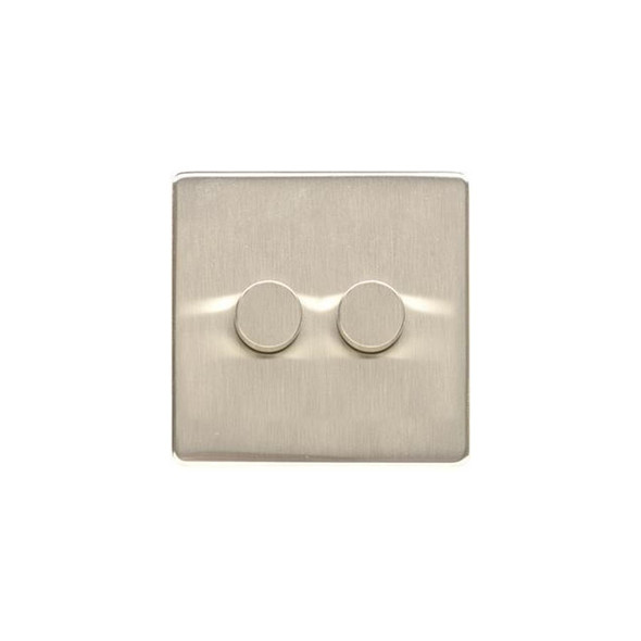 Studio Range 3 Gang Dimmer (400 watts) in Satin Nickel - Trimless 