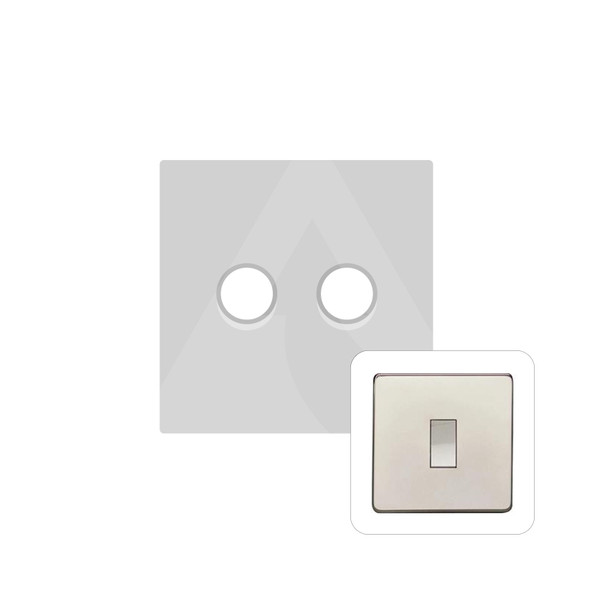 Studio Range 2 Gang Dimmer (400 watts) in Polished Nickel  - Trimless