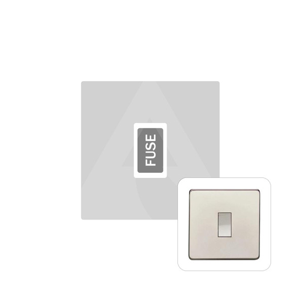 Studio Range Unswitched Spur (13 Amp) in Polished Nickel  - White Trim
