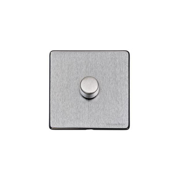 Vintage Range 1 Gang LED Dimmer in Satin Chrome