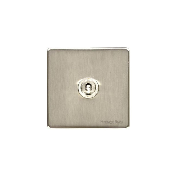 Vintage Range 1 Gang Toggle Switch in Satin Nickel