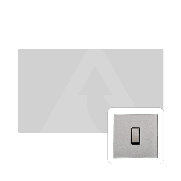 Winchester Range Double Blank Plate in Satin Chrome