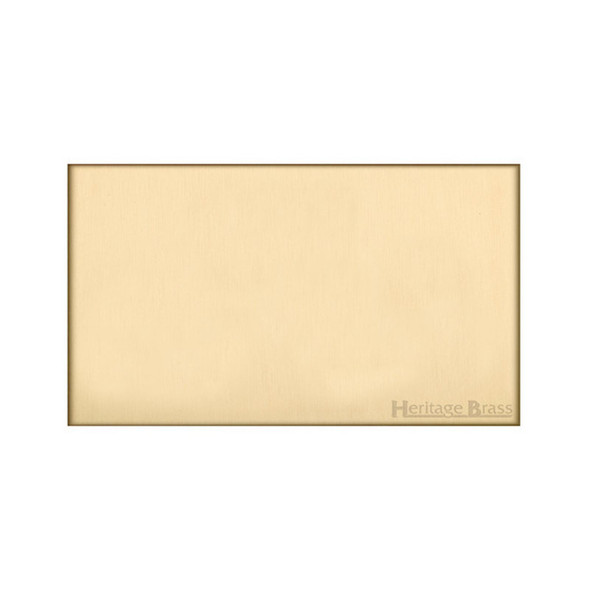 Winchester Range Double Blank Plate in Satin Brass