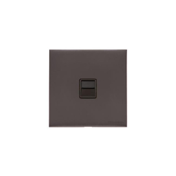 Windsor Range 1 Gang Master Line Socket in Matt Bronze  - Black Trim