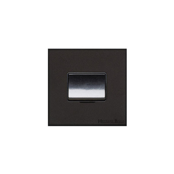 Windsor Range 6A Triple Pole Fan Isolator Switch in Matt Black  - Black Trim