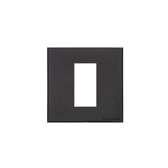 Windsor Range 1 Module Euro Plate in Matt Black