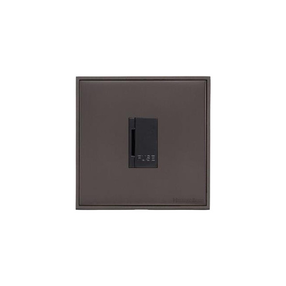 Executive Range Unswitched Spur (13 Amp) in Matt Bronze  - Black Trim