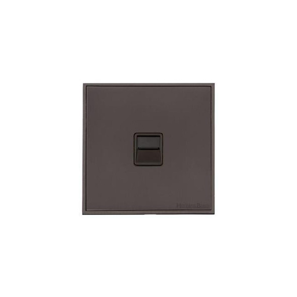 Executive Range 1 Gang Secondary Line Socket in Matt Bronze  - Black Trim